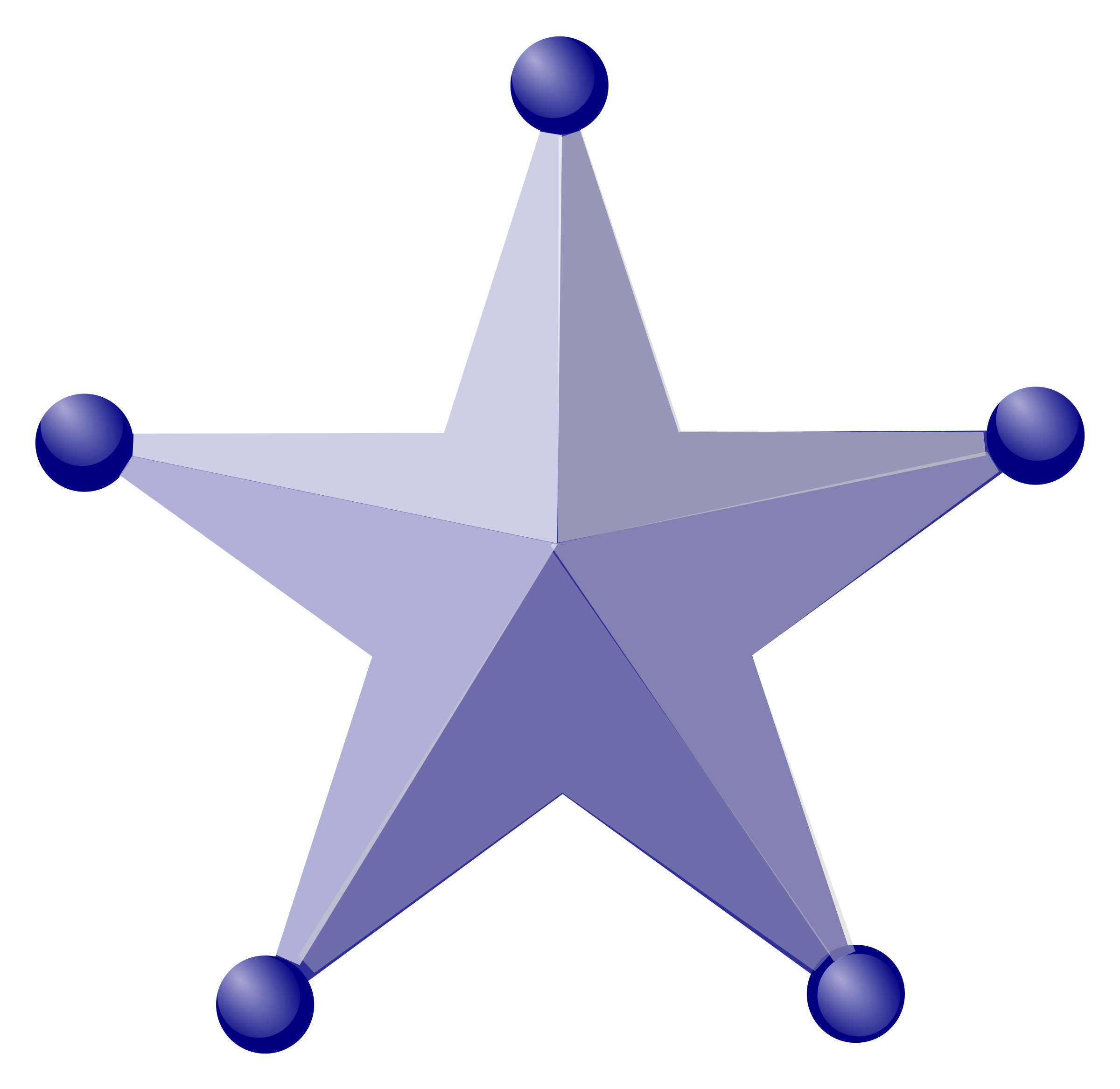 2400x2333 Blue Star Vector Clipart Image