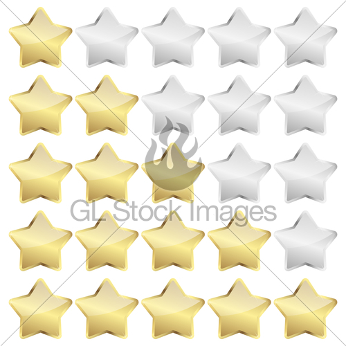 500x500 Review Stars Vector Gl Stock Images