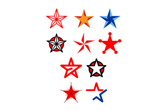 580x386 Stars Vector Logo Set Graphic