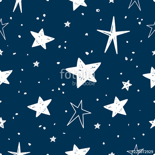 500x500 Hand Drawn Stars Vector Pattern Stock Image And Royalty Free