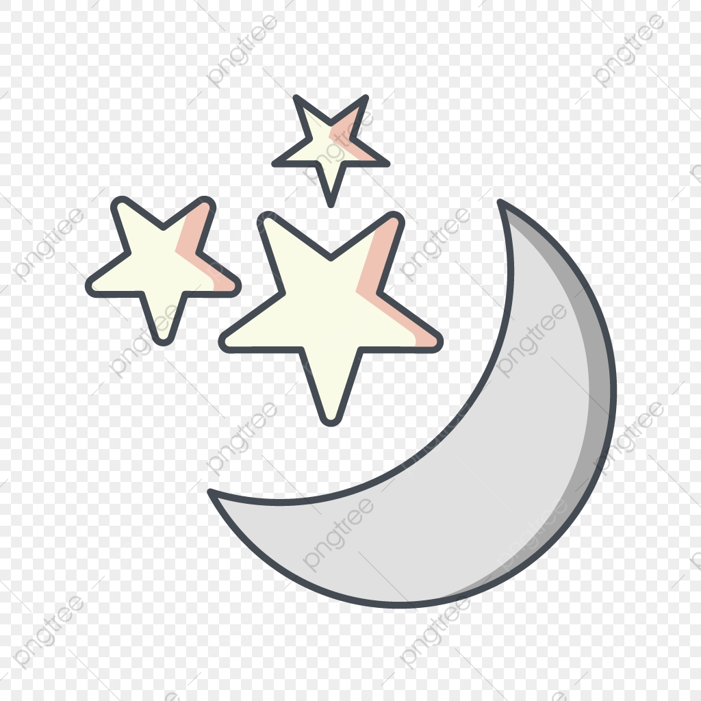 1024x1024 Moon And Stars Vector Icon, Moon, Night, Stars Png And Vector