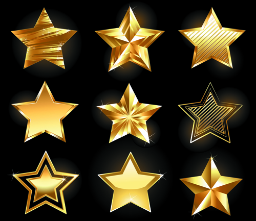 500x433 Shiny Golden Stars Vector Graphic For Free Download Free Vector