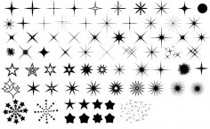 236x145 Star Free Dxf Vectors