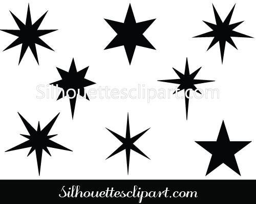 500x400 Star Silhouette Vector