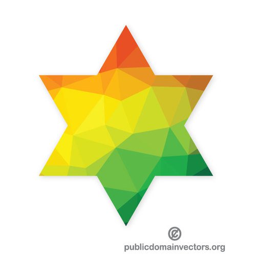 500x500 Jewish Star Vector Image