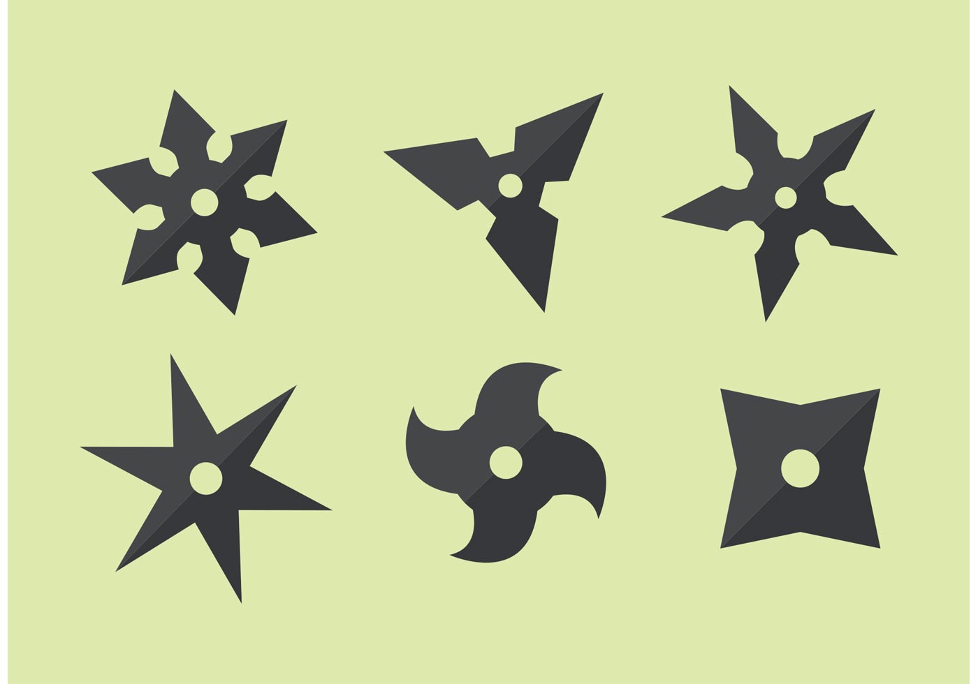 1400x980 Ninja Stars Vectors