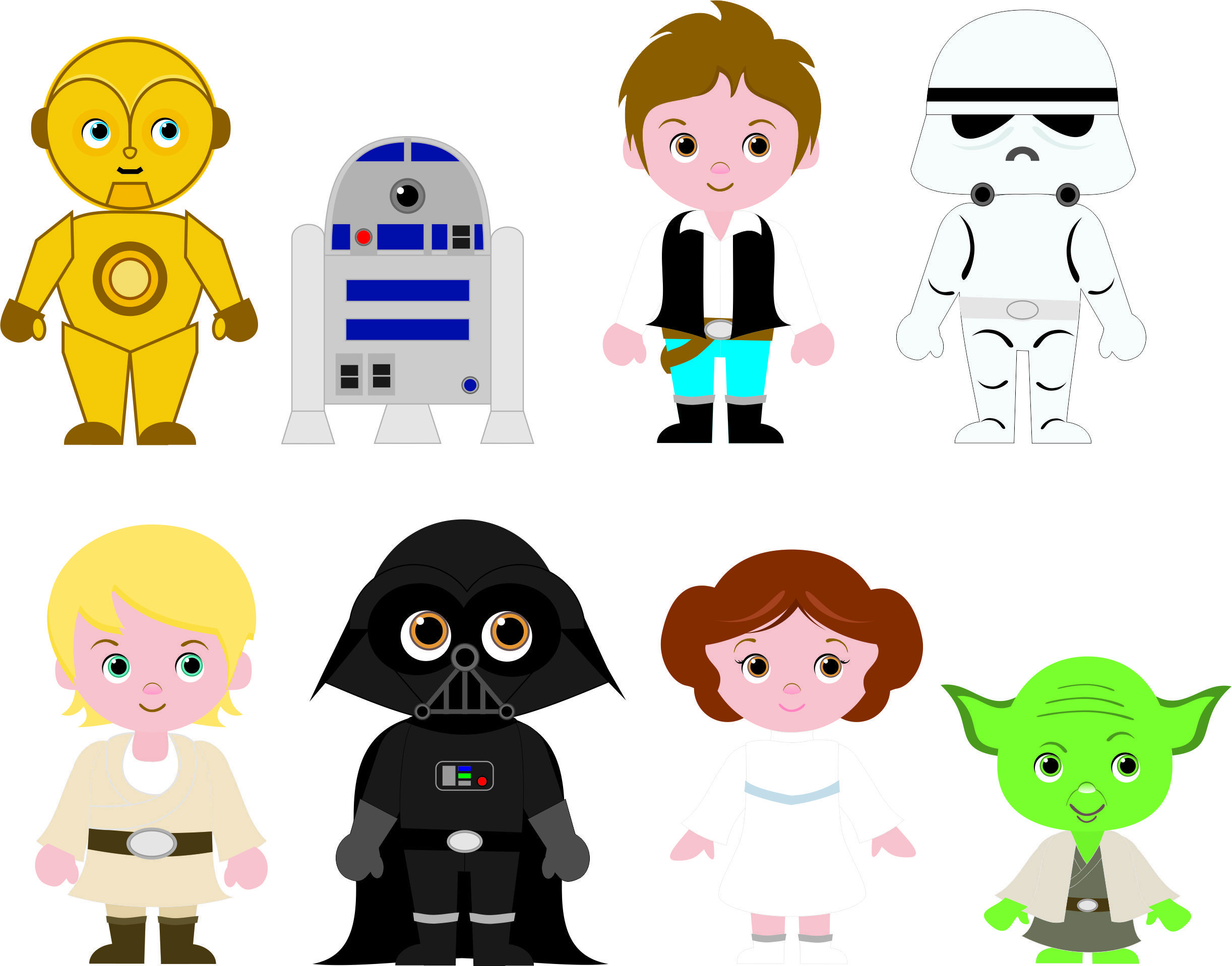 Star Wars Clipart Characters 2444x1917 Star Wars Clipart Characters