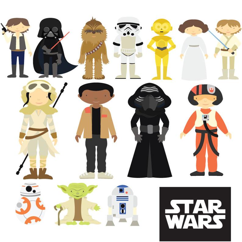 Star Wars Clipart Vector Set Instant Download Personal Etsy 794x794 Star Wars Clipart Vector Set Instant Download Personal Etsy