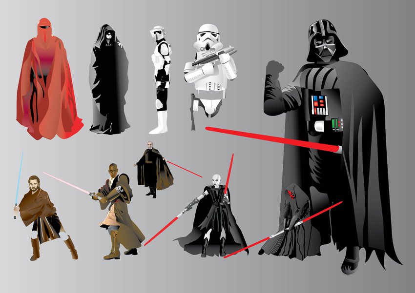 Star Wars Illustrations Vector Art Graphics 850x601 Star Wars Illustrations Vector Art Graphics