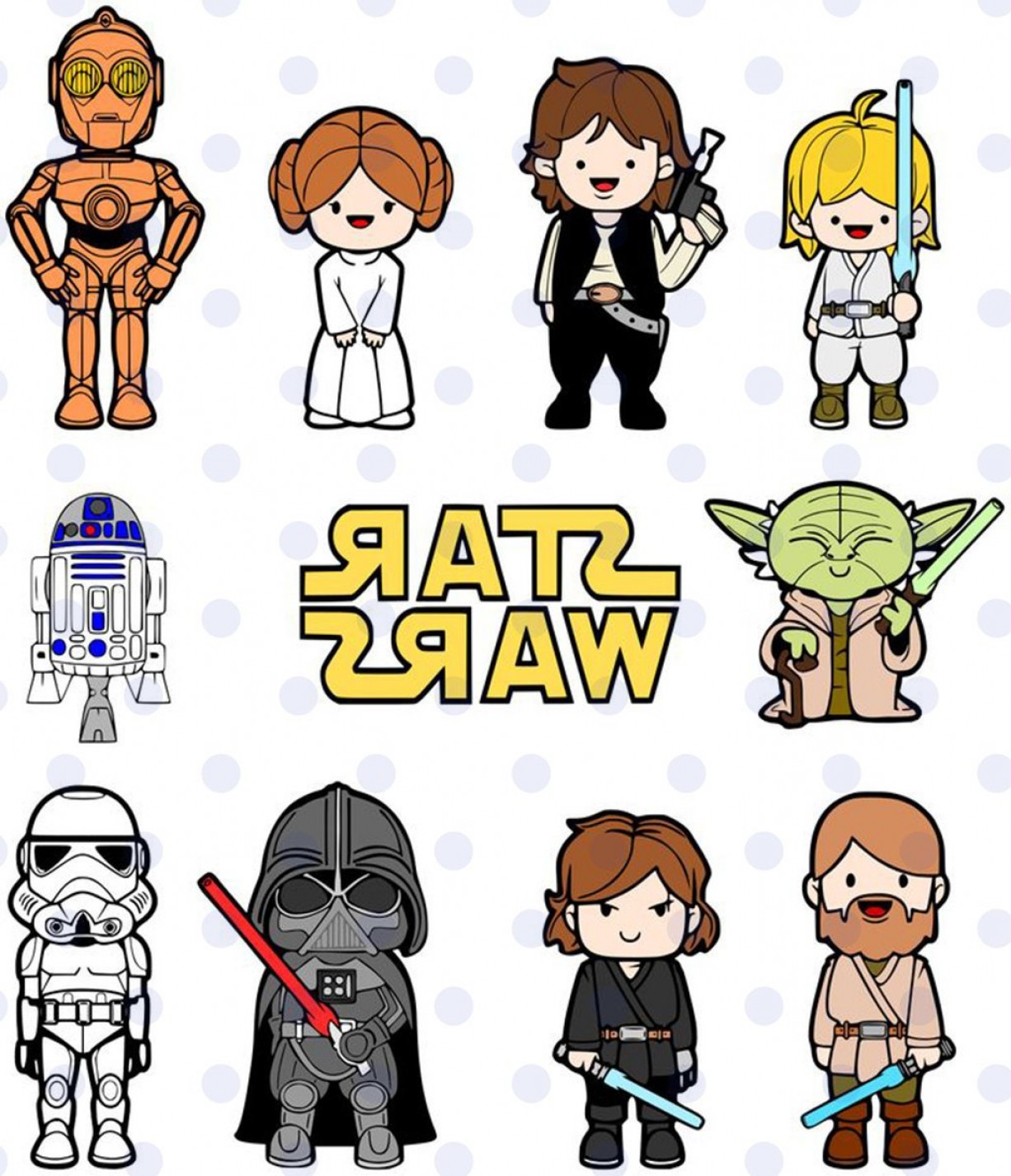 Star Wars Characters Vector at Vectorified.com | Collection of Star ...