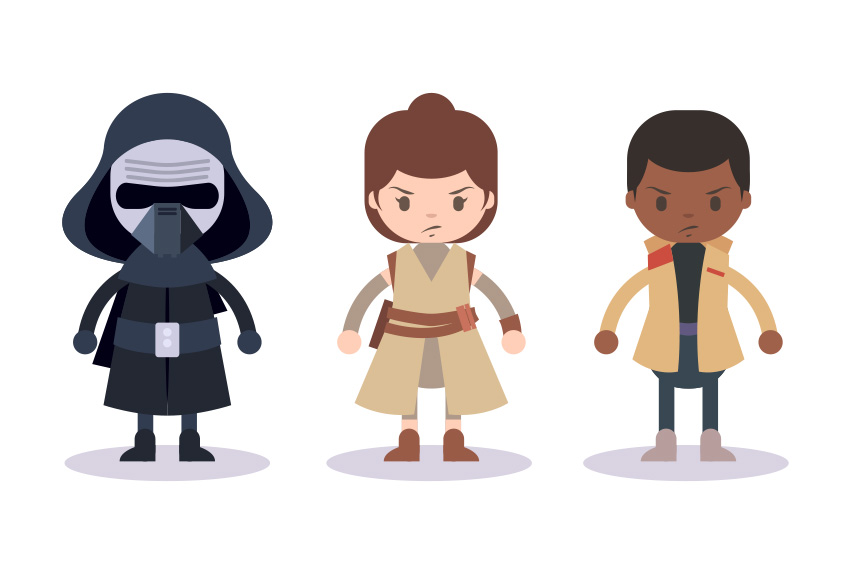 How To Create Three Star Wars Characters In Adobe Illustrator 850x574 How To Create Three Star Wars Characters In Adobe Illustrator
