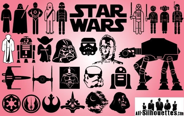 Free Vectors Starwars Day Icon Pack All Silhouettes 600x380 Free Vectors Starwars Day Icon Pack All Silhouettes