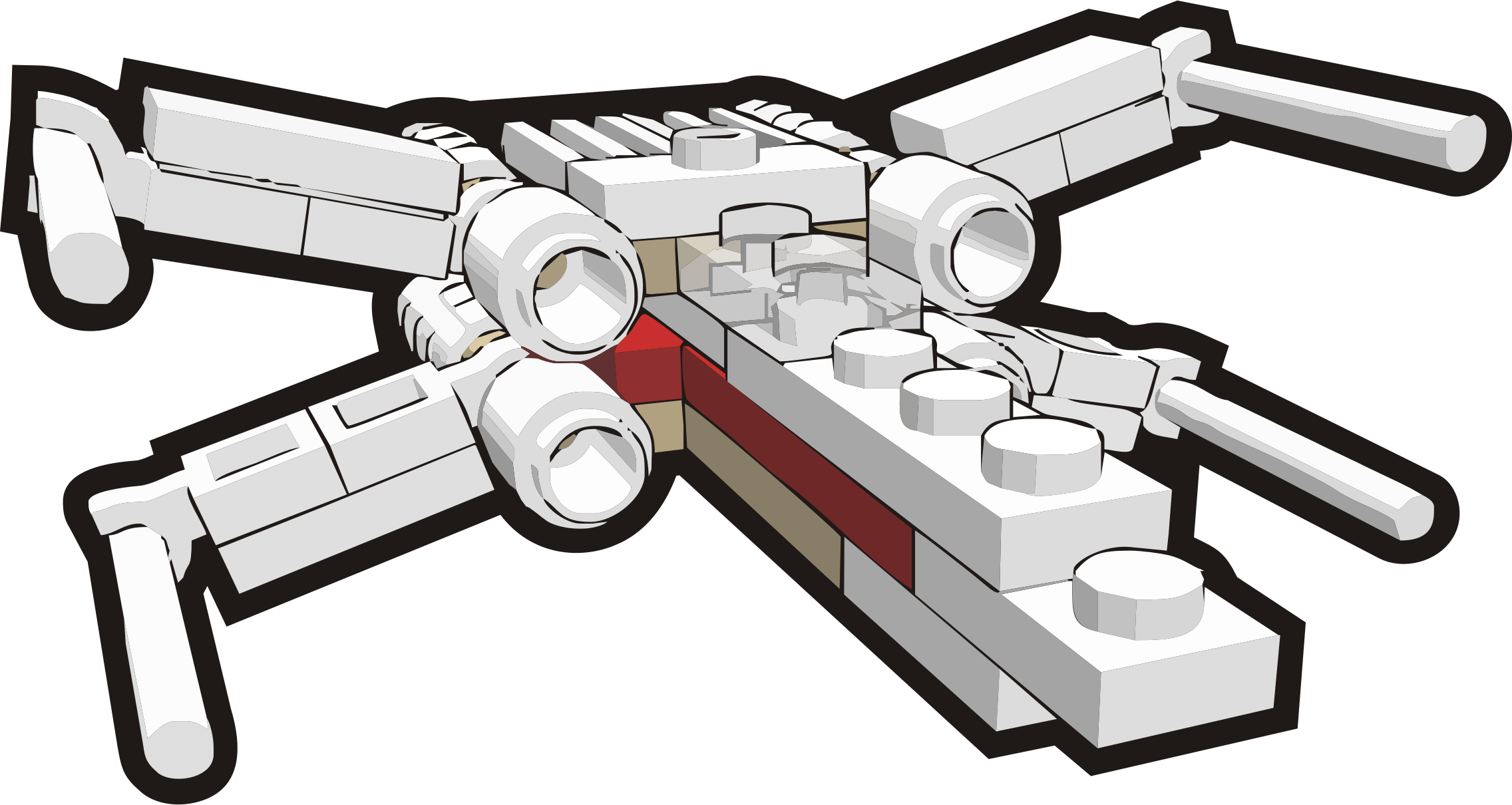 2272x1210 Spaceship Clipart Vector