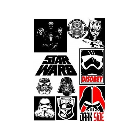 458x458 Star Wars Silhouette Vector Pack Free Vector