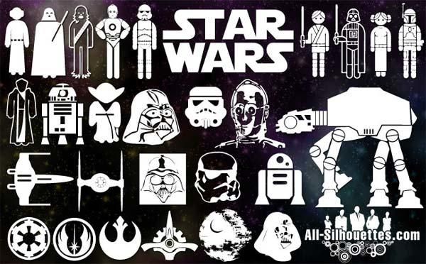 600x372 Vector Star Wars Symbols Free Crafty Star Wars Silhouette