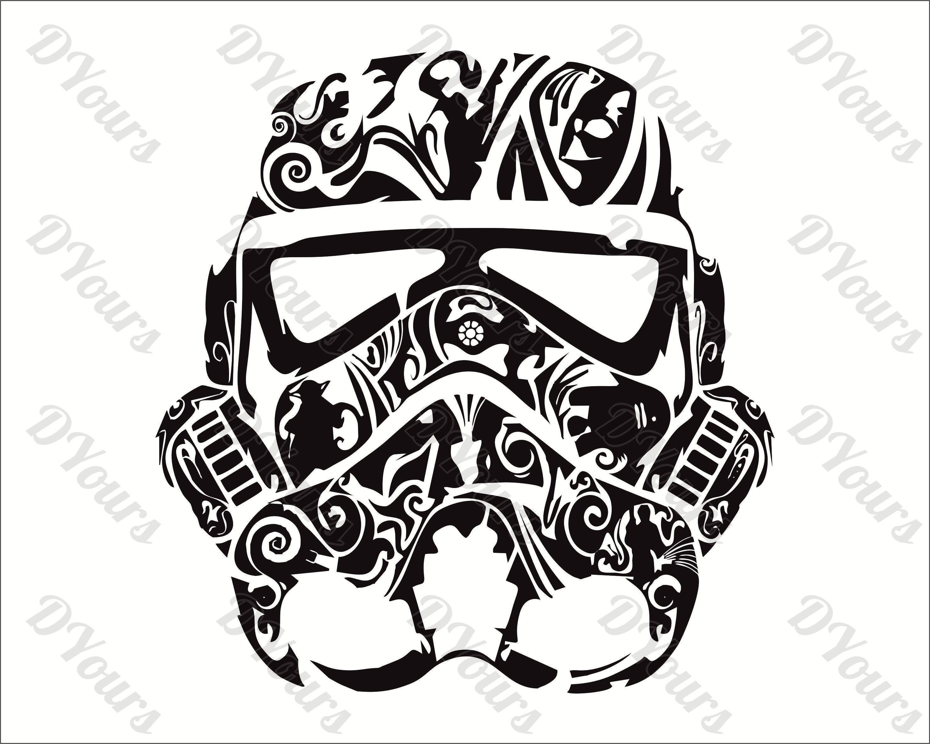 Stormtrooper Star Wars Abstract Floral Vector Model Cdr Etsy 2956x2366 Stormtrooper Star Wars Abstract Floral Vector Model Cdr Etsy