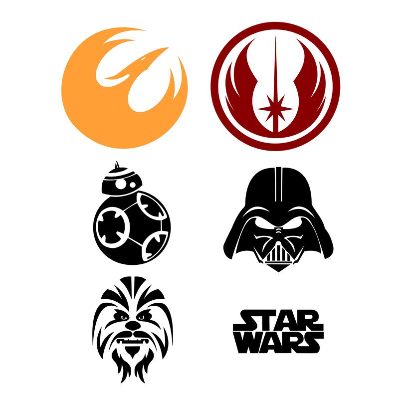 794x794 Star Wars Graphics Dxf Png Cdr Pdf Vector Art Etsy