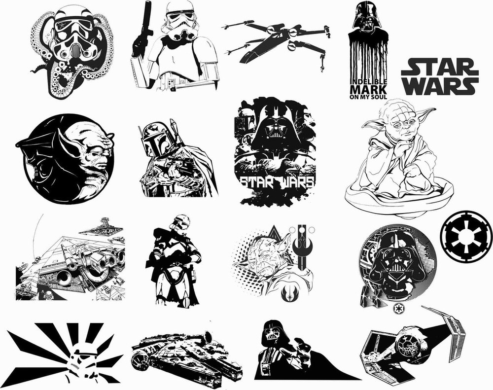 1000x791 Star Wars Car Vinyl Sticker Auto Decals Vectors Free Vector Cdr