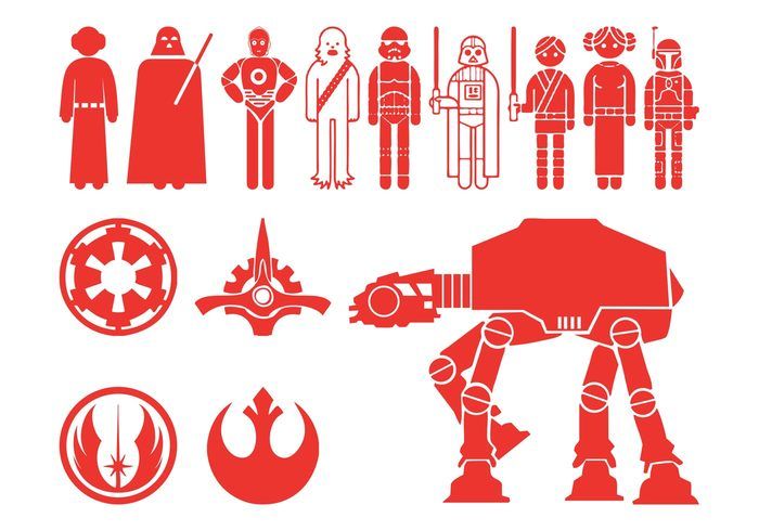 700x490 Star Wars Characters Silhouettes