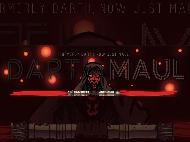 800x600 Darth Maul Vector Painting With Background