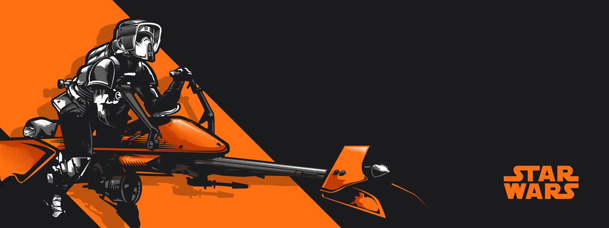 1200x451 Star Wars Vector Art On Behance