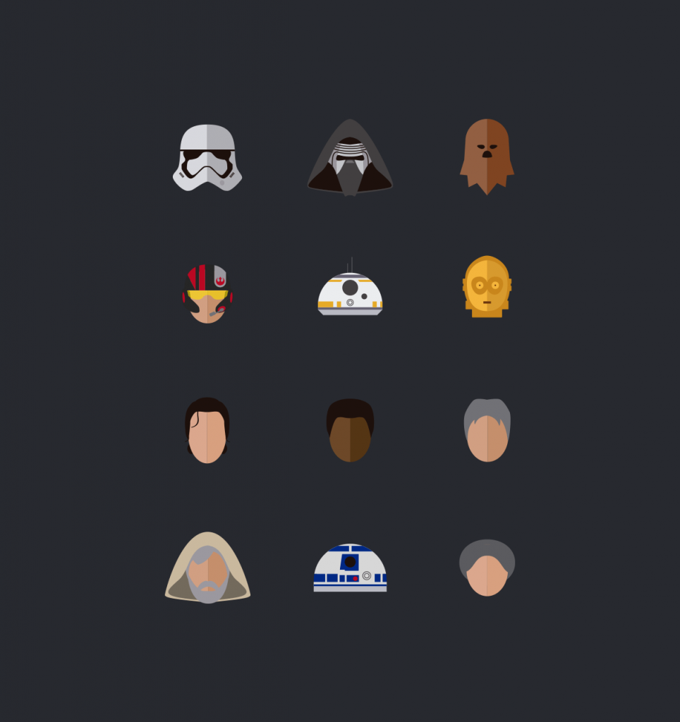 964x1024 Top Free Star Wars Vector Icon Sets