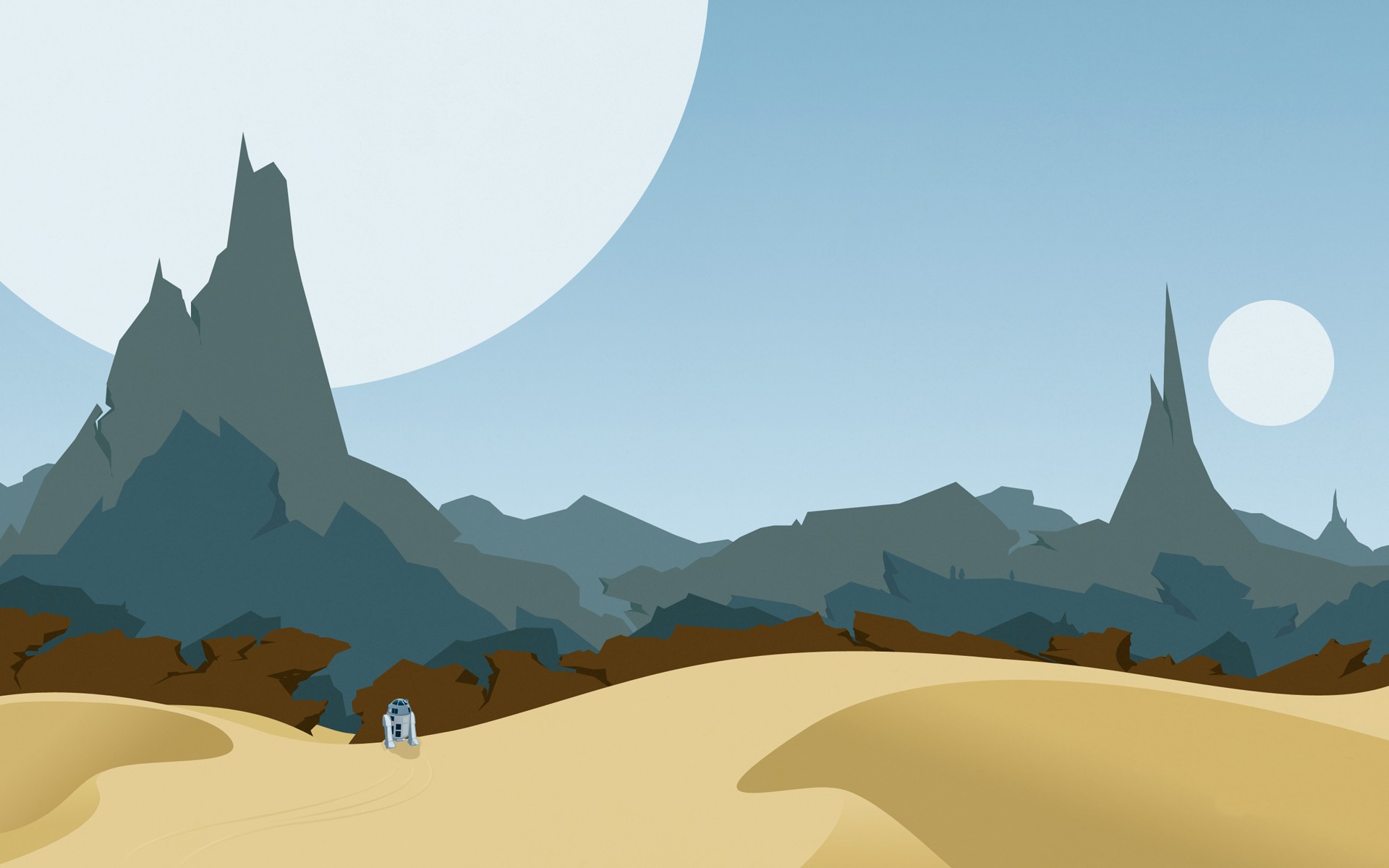 1920x1200 Star Wars, Minimalism, Nature Wallpapers