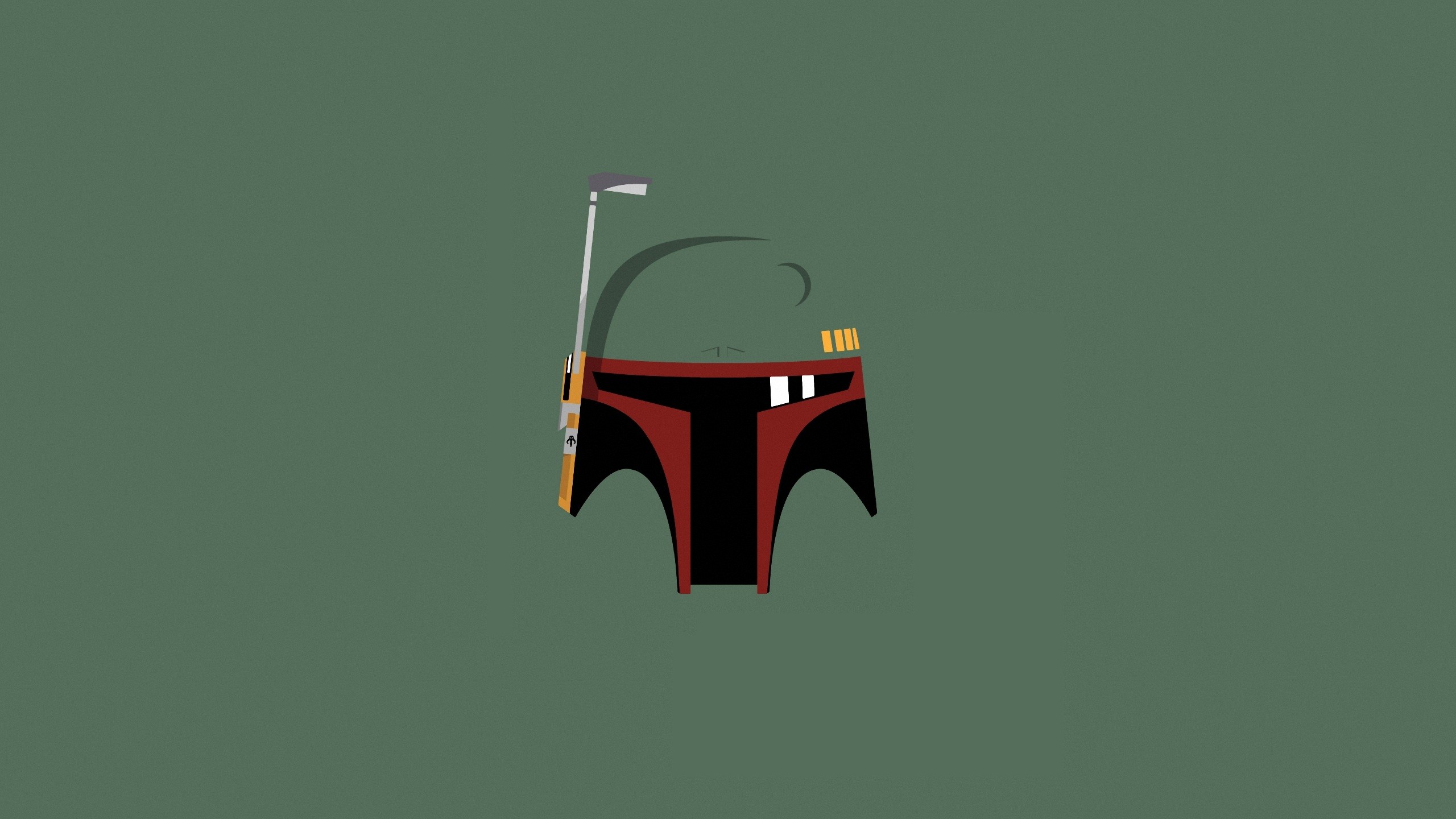 2560x1440 Star Wars Minimalistic Boba Fett Artwork Wallpaper