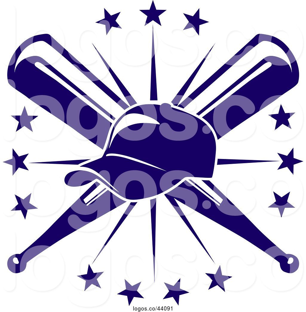 1024x1044 Logo Of Blue Baseball Cap Over Crossed Bats And A Starburst