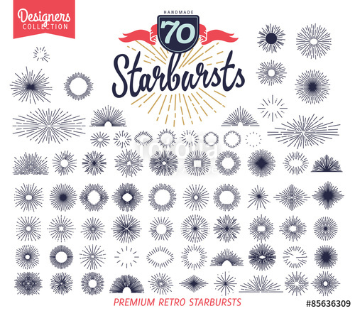 500x438 Vintage Starburst For Vintage Retro Logos, Signs