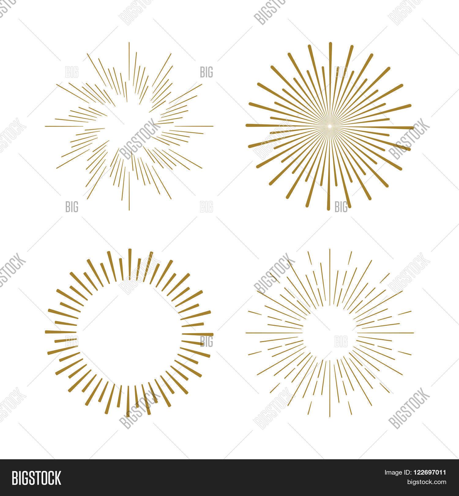 1500x1620 Retro Solar Burst Shapes Classic Starburst Emblem, Labels