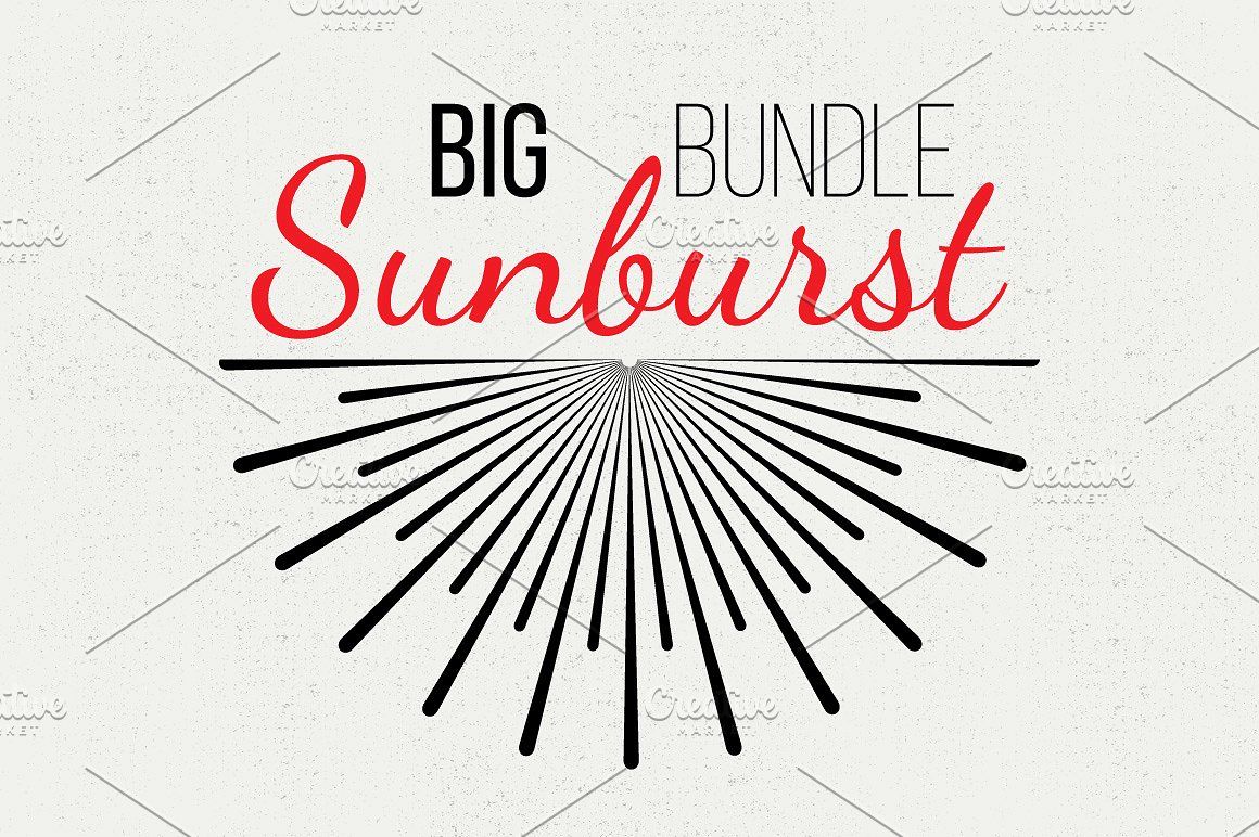 1160x772 Big Sunburst Bundle Sunrays Sunburst Starburst Retro Vintage Ray