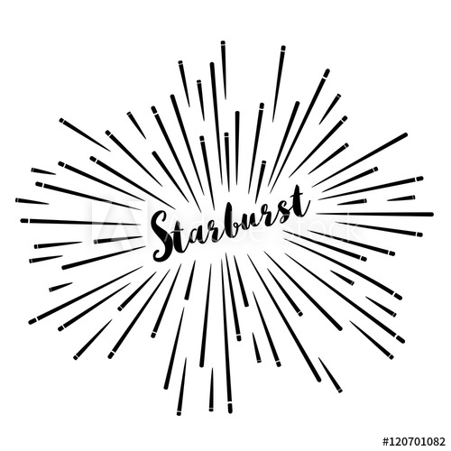 Retro Starburst Vector 500x500 Retro Starburst Vector