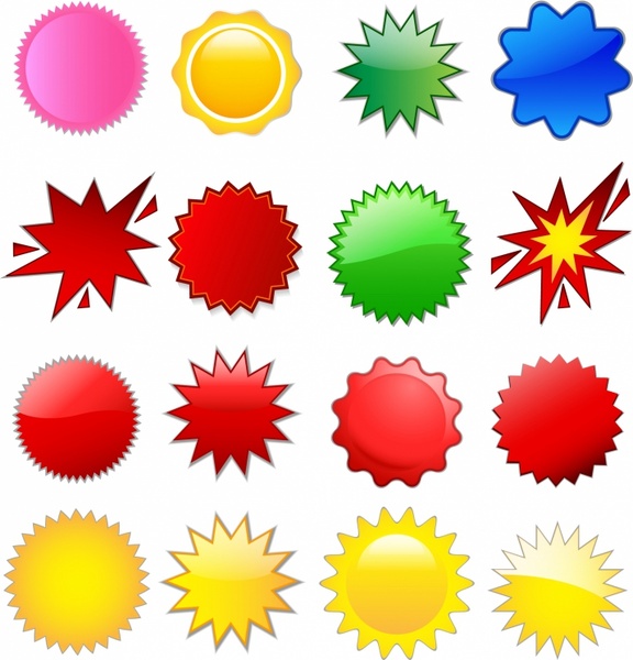 Starbursts Free Vector In Adobe Illustrator 576x600 Starbursts Free Vector In Adobe Illustrator