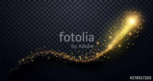 500x265 Golden Particles Wave Sparkle Stardust Golden Glittering Magic