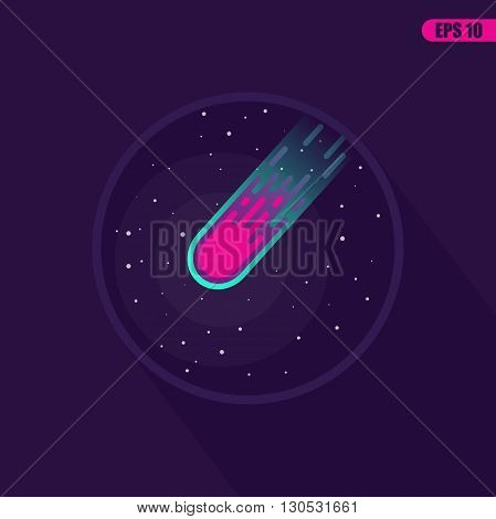 449x470 Space Landscape Stars, Planets, Comet, Ufo, Stardust Vector Flat