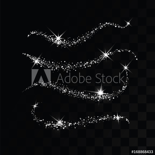 500x500 Star Silver Waves And Stardust Vector Illustration Sparkles