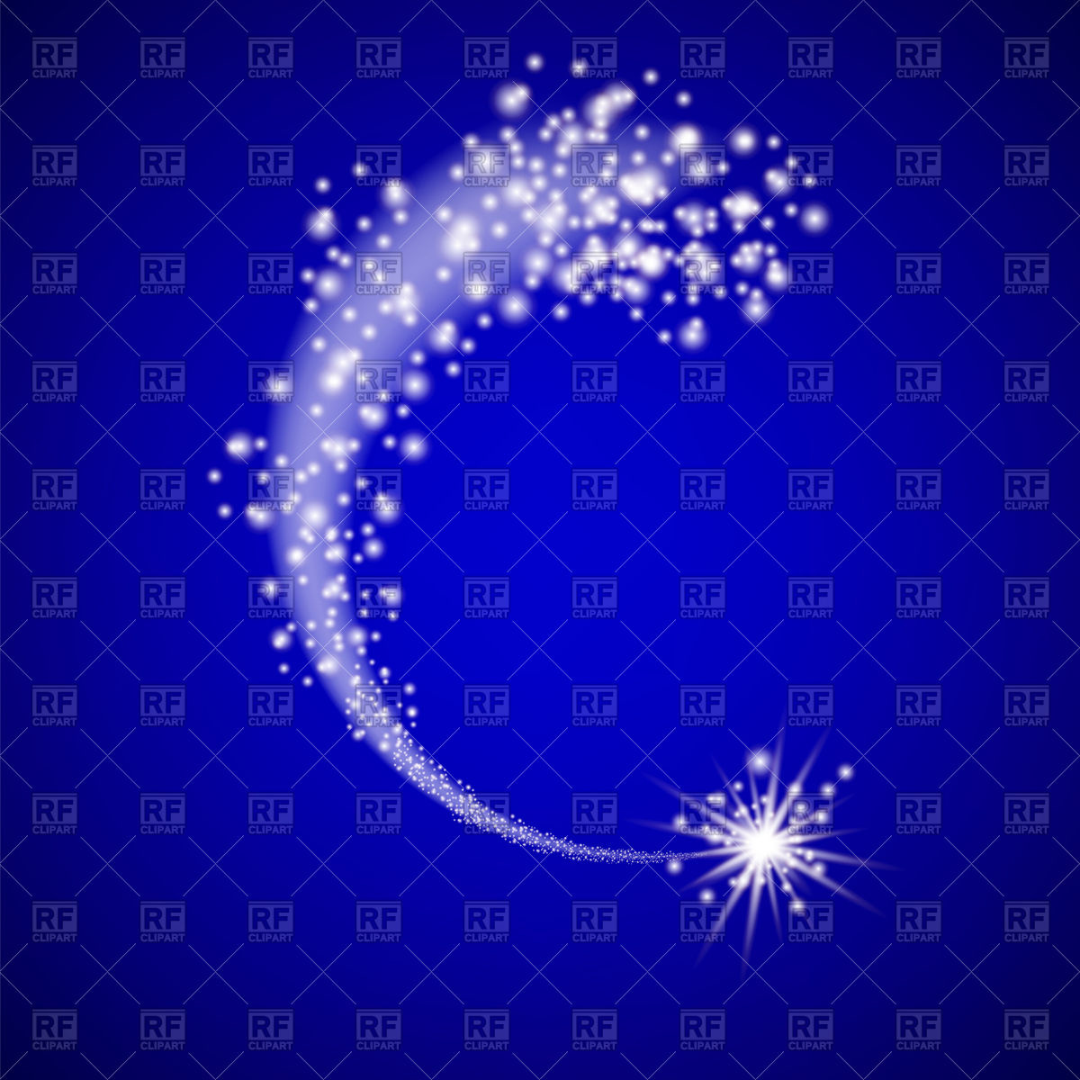 1200x1200 Stardust Trail On Blue Background Vector Image Of Backgrounds