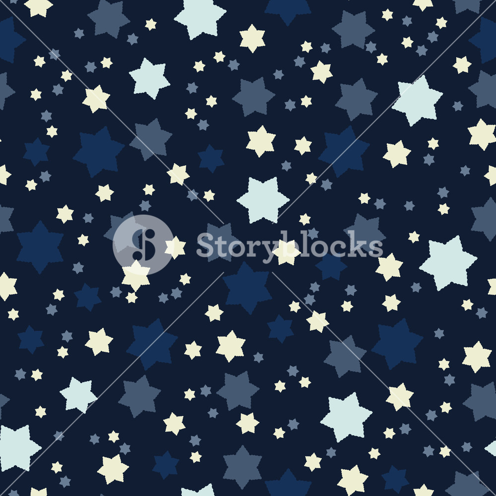 1000x1000 Frilly Star Field Texture Seamless Vector Pattern Drawn Starry