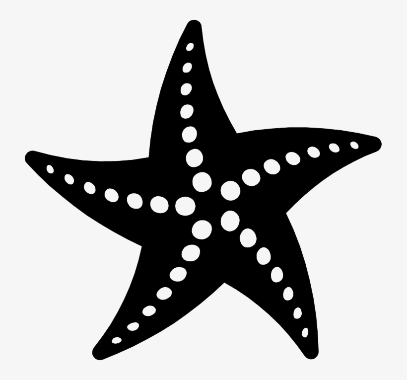 820x765 Png Starfish Black And White Transparent Starfish Black