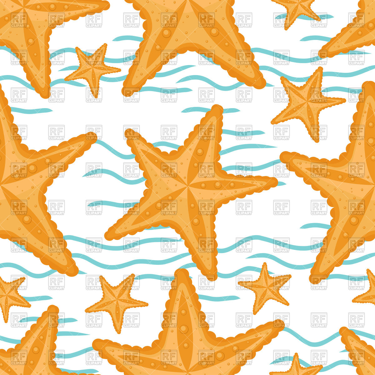 1200x1200 Seamless Pattern With Starfish Vector Image Of Backgrounds