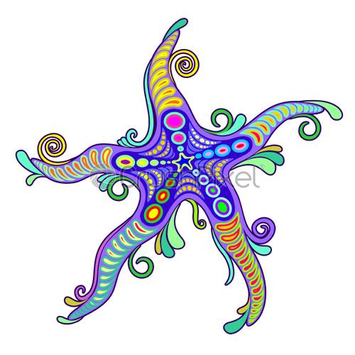 500x500 Starfish Tattoo Style Vector Illustration, Stock Vector Crushpixel