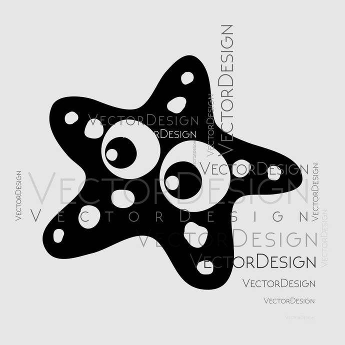 690x690 Cartoon Starfish Graphics Dxf Png Cdr
