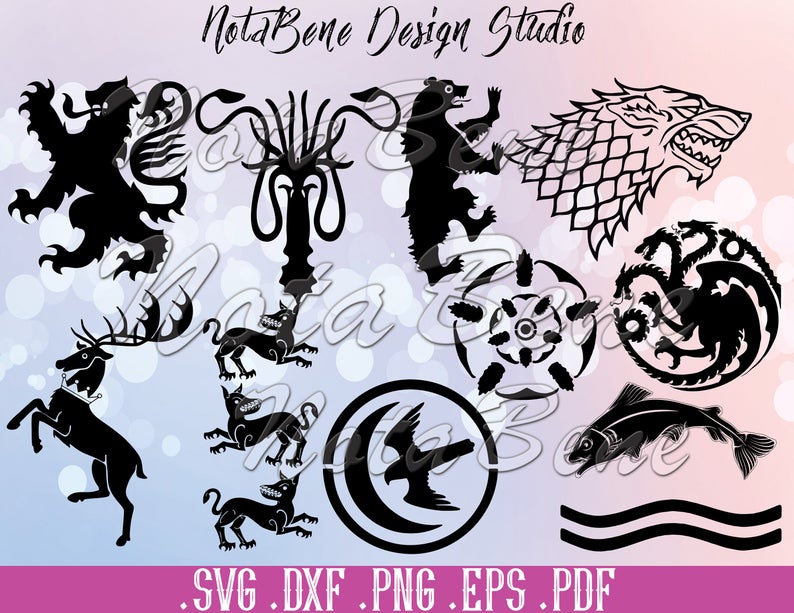 794x613 Game Of Thrones Houses Sigils Stark House Got Logo Vector Etsy