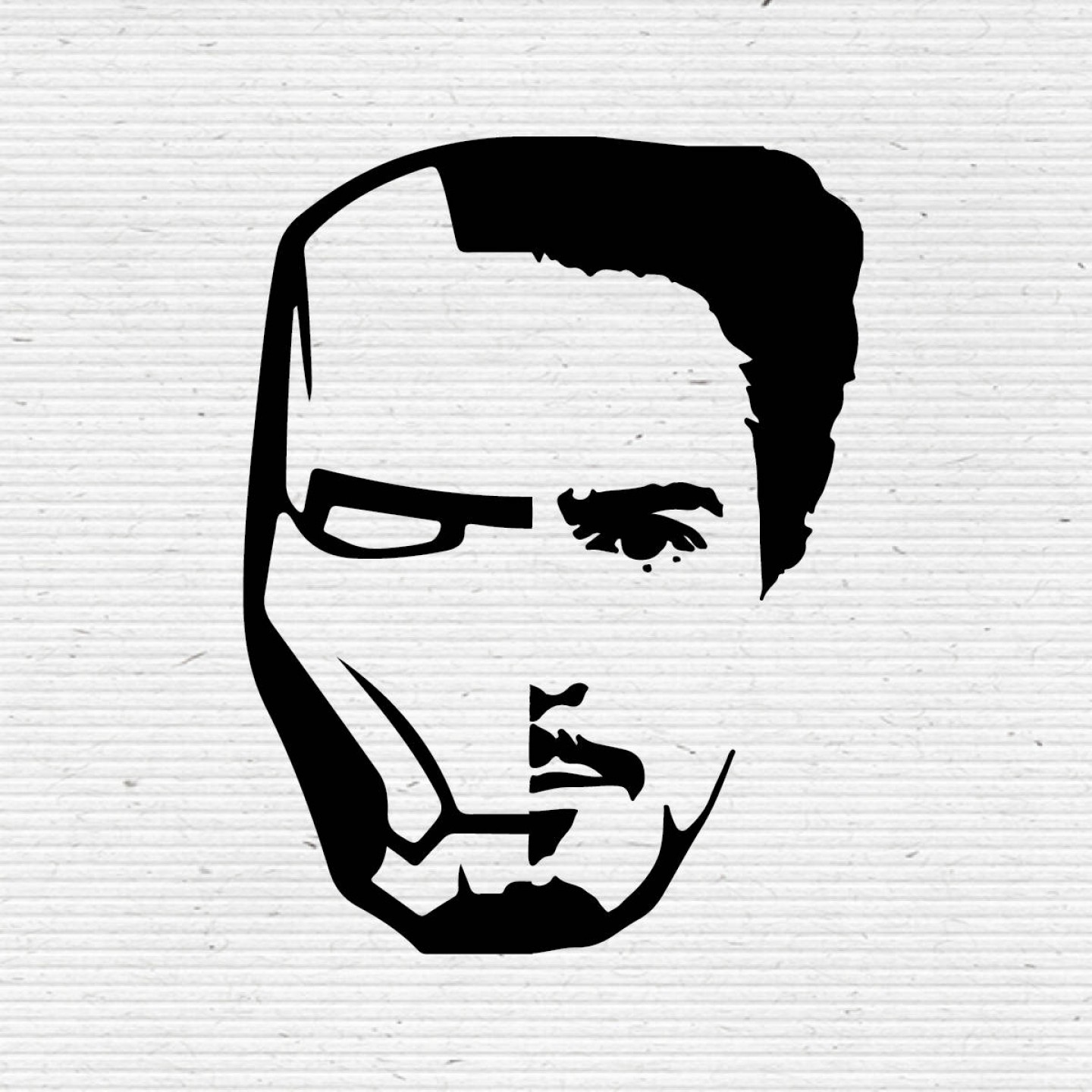 Iron Man Tony Stark Face Silhouette Sarahgardan 1440x1440 Iron Man Tony Stark Face Silhouette Sarahgardan