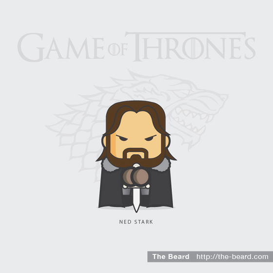 Ned Stark In Simple Vector Art 560x560 Ned Stark In Simple Vector Art