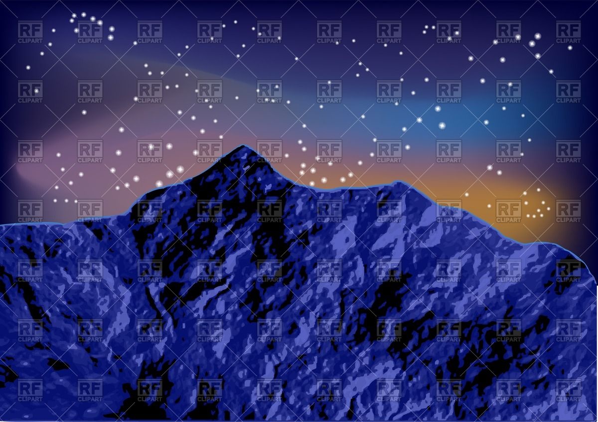 Night Mountain And Starry Sky Vector Image Of Backgrounds 1200x848 Night Mountain And Starry Sky Vector Image Of Backgrounds