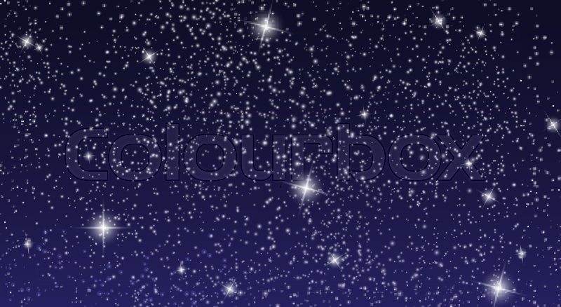Realistic Starry Sky With Bright Stars Stock Vector Colourbox 800x438 Realistic Starry Sky With Bright Stars Stock Vector Colourbox