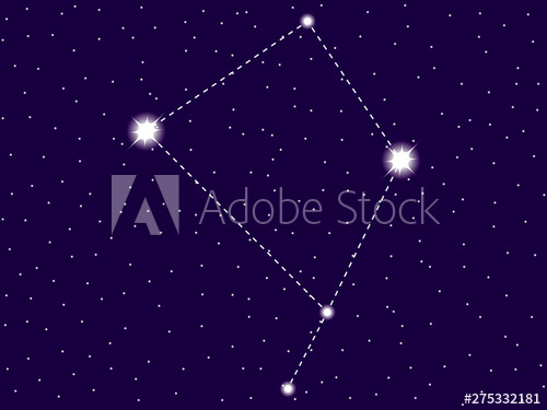 Corvus Constellation Starry Night Sky Vector Illustration 500x375 Corvus Constellation Starry Night Sky Vector Illustration