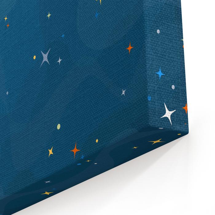 700x700 Cartoon Space Background With Colorful Stars Night Starry Sky